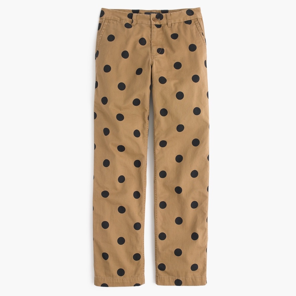 J. Crew polka dot boyfriend‎ chino pant size 0 petite